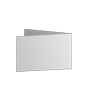 Klapp-Visitenkarten quer 5/5 farbig mit beidseitig vollflächiger UV-Lackierung <br>beidseitig bedruckt (CMYK 4-farbig + 1 Silber-Sonderfarbe)